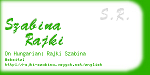 szabina rajki business card